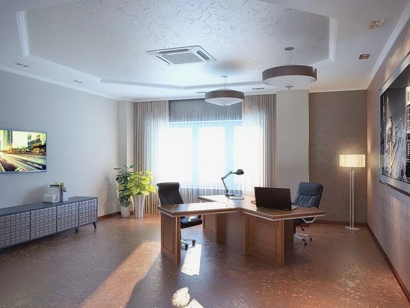 Штукатурка офиса механизированным способом